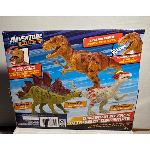 Adventure Force Dinosaur Attack 9-Inch Poseable Dinosaur Lights & Roaring Sounds - Picture 5 of 8